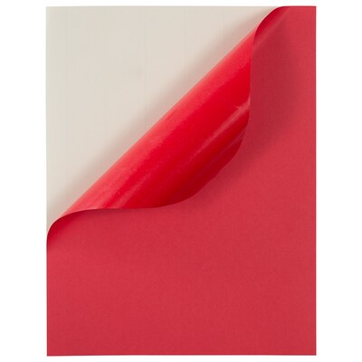 JAM Paper Shipping Labels, 8 1/2" x 11", Red, 1 Label/Sheet, 10 Labels/Pack (337628603)