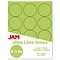 JAM Paper Round Label Sticker Seals, 2.5 Diameter, Lime Green, 12 Labels/Sheet, 10 Sheets/Pack, (14