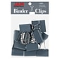 JAM Paper® Binder Clips, Large, 41mm, Grey Binderclips, 12/pack (340BCgy)