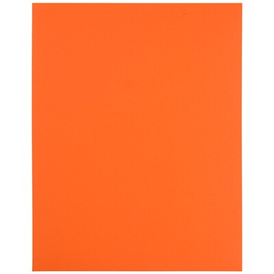 JAM Paper Shipping Labels, 8-1/2" x 11", Orange, 1 Label/Sheet, 10 Labels/Pack (337628612)