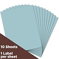 JAM Paper® Shipping Labels, 8 1/2 x 11, Baby Blue, 1 Label/Sheet, 10 Sheets/Pack (337628606)