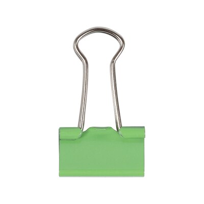 JAM Paper Colored Small Binder Clips, 3/8" Capacity, Green, 25/Pack (334BCGR)