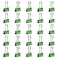 JAM Paper Colored Small Binder Clips, 3/8" Capacity, Green, 25/Pack (334BCGR)