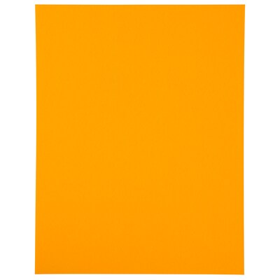 JAM Paper Shipping Labels, 8 1/2" x 11", Neon Orange, 1 Label/Sheet, 10 Labels/Pack (337628613)