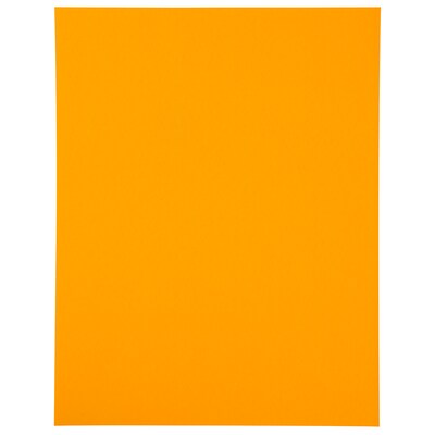 JAM Paper Shipping Labels, 8 1/2" x 11", Neon Orange, 1 Label/Sheet, 10 Labels/Pack (337628613)