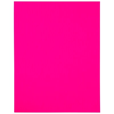 JAM Paper Shipping Labels, 8 1/2" x 11", Neon Pink, 1 Label/Sheet, 10 Labels/Pack (337628614)