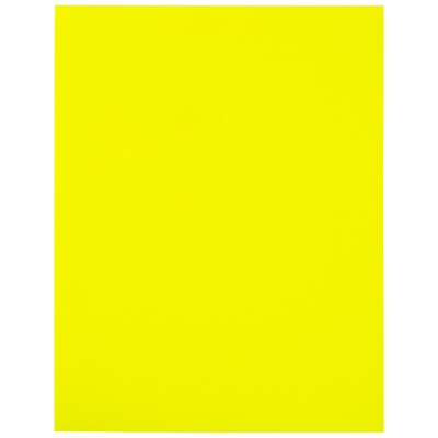 JAM Paper Shipping Labels, 8 1/2" x 11", Neon Yellow, 1 Label/Sheet, 10 Labels/Pack (337628611)