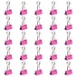 JAM Paper Colored Small Binder Clips, 3/8" Capacity, Pink, 25/pack (334BCPI)