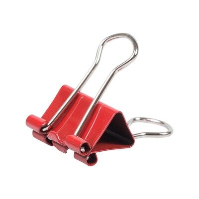 JAM Paper® Colored Binder Clips, Small, 19mm, Red, 25/pack (334BCRE)