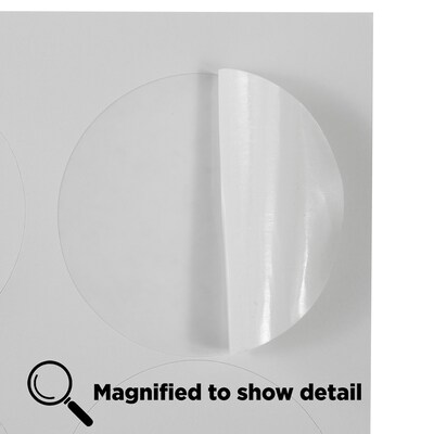 JAM Paper Circle Round Label Sticker Seals, 2.5 Dia., White, 120/Pack (2147615066)