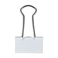 JAM Paper® Colorful Binder Clips, Small, 3/4 Inch (19mm), White Binderclips, 25/Pack (334BCWH)