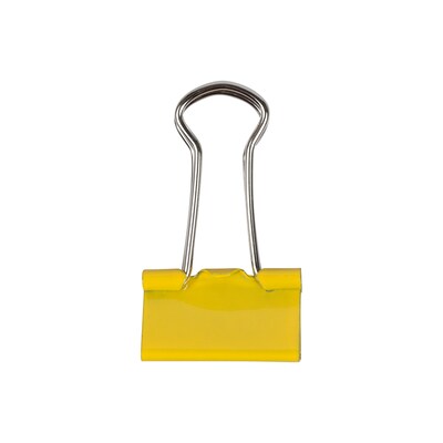 JAM Paper Colored Small Binder Clips, 3/8" Capacity, Yellow, 25/Pack (334BCYE)