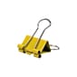 JAM Paper Colored Small Binder Clips, 3/8" Capacity, Yellow, 25/Pack (334BCYE)