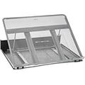 Rolodex 13W x 11.25D Metal Laptop Stand, Black with Silver Accents (82410)