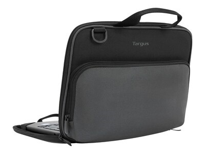 Targus Work-In Essentials Polyurethane Laptop Sleeve for 11.6" Laptops, Black/Grey (TED006GL)