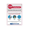 National Marker Wall Sign, Stop - Feeling Sick?, Plastic, 14 x 10, White/Red (M0142RB)