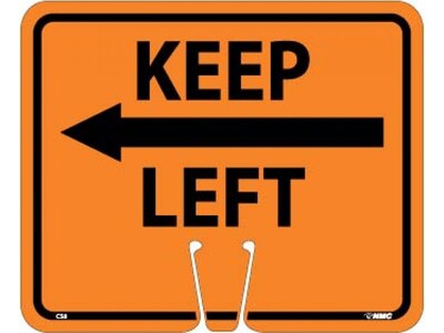 National Marker Cone Top, Keep Left, 10.38 x 12.63, Orange (CS8)