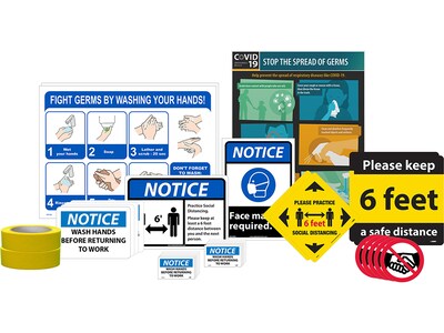 National Marker Back to Work Signage Kit, Large (BWK01)