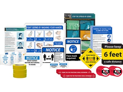 National Marker Back to Work Signage Kit, Medium (BWK02)