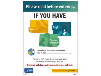 National Marker Poster, Please Read Before Entering, 24 x 18, Multicolor (PST143)