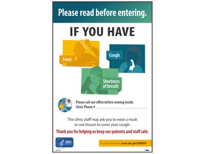 National Marker Vinyl Poster, Please Read Before Entering, 18 x 12, Multicolor (PST143C)