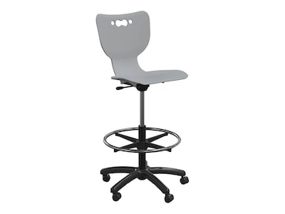 MooreCo Hierarchy 5-Star Plastic School Chair, Cool Gray (53512-GREY-NA-SC)