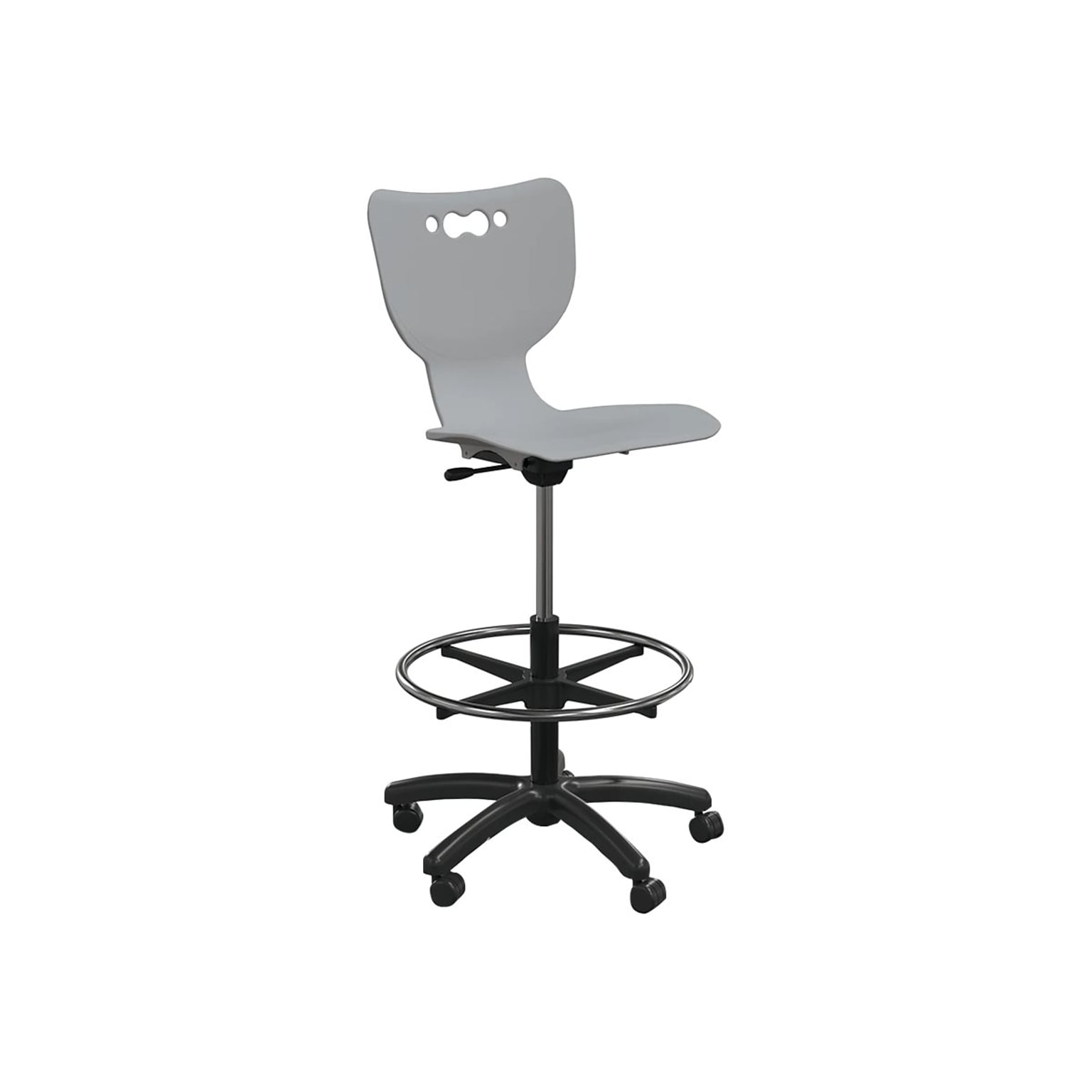 MooreCo Hierarchy 5-Star Plastic School Chair, Cool Gray (53512-GREY-NA-SC)