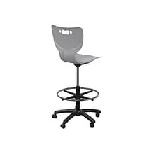 MooreCo Hierarchy 5-Star Plastic School Chair, Cool Gray (53512-GREY-NA-SC)