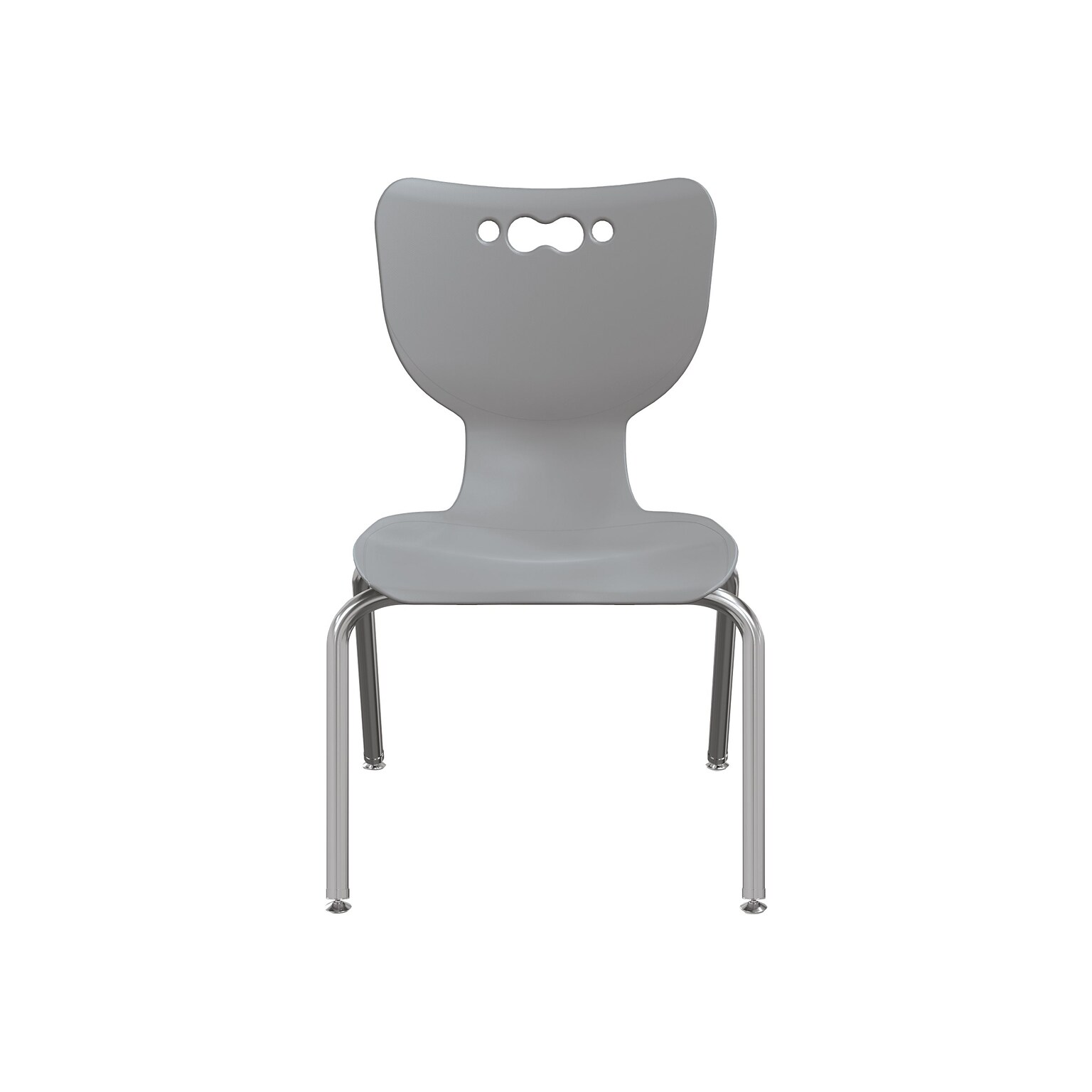 MooreCo Hierarchy 4-Leg Plastic School Chair, Gray (53316-1-GREY-NA-CH)