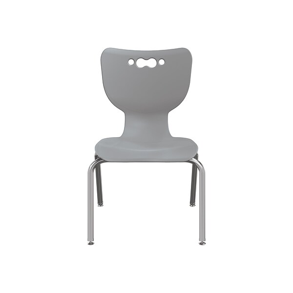 MooreCo Hierarchy 4-Leg Plastic School Chair, Gray (53316-1-GREY-NA-CH)