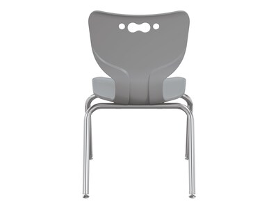 MooreCo Hierarchy 4-Leg Plastic School Chair, Gray (53316-1-GREY-NA-CH)