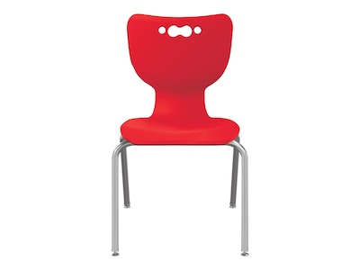 MooreCo Hierarchy 4-Leg Plastic School Chair, Red (53318-1-RED-NA-CH)