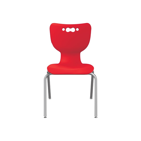 MooreCo Hierarchy 4-Leg Plastic School Chair, Red (53318-1-RED-NA-CH)
