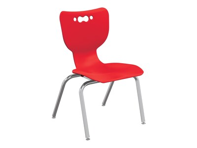 MooreCo Hierarchy 4-Leg Plastic School Chair, Red (53318-1-RED-NA-CH)