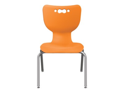 MooreCo Hierarchy 4-Leg Plastic School Chair, Orange (53318-1-ORANGE-NA-CH)