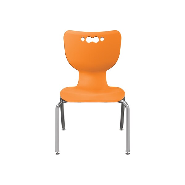 MooreCo Hierarchy 4-Leg Plastic School Chair, Orange (53318-1-ORANGE-NA-CH)