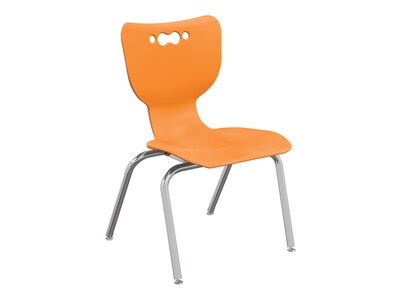 MooreCo Hierarchy 4-Leg Plastic School Chair, Orange (53318-1-ORANGE-NA-CH)