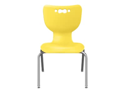 MooreCo Hierarchy 4-Leg Plastic School Chair Yellow (53318-1-YELLOW-NA-CH)