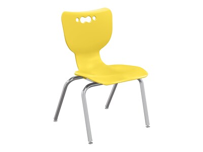 MooreCo Hierarchy 4-Leg Plastic School Chair Yellow (53318-1-YELLOW-NA-CH)