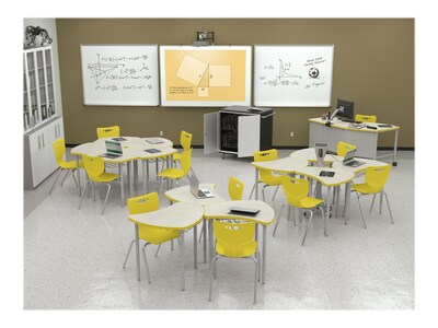 MooreCo Hierarchy 4-Leg Plastic School Chair Yellow (53318-1-YELLOW-NA-CH)
