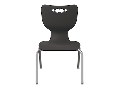 MooreCo Hierarchy 4-Leg Plastic School Chair, Black (53316-1-BLACK-NA-CH)