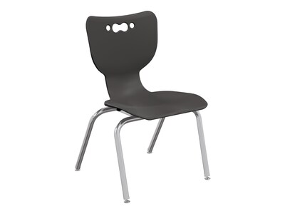 MooreCo Hierarchy 4-Leg Plastic School Chair, Black (53316-1-BLACK-NA-CH)