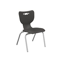 MooreCo Hierarchy 4-Leg Plastic School Chair, Black (53316-1-BLACK-NA-CH)