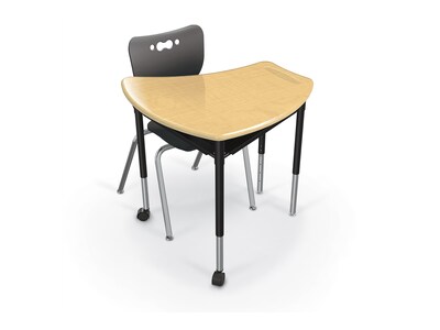 MooreCo Hierarchy 4-Leg Plastic School Chair, Black (53316-1-BLACK-NA-CH)