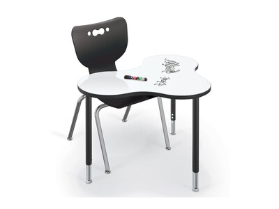 MooreCo Hierarchy 4-Leg Plastic School Chair, Black (53316-1-BLACK-NA-CH)