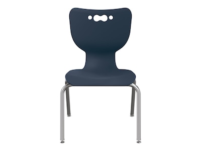 MooreCo Hierarchy 4-Leg Plastic School Chair, Midnight Navy (53318-1-NAVY-NA-CH)