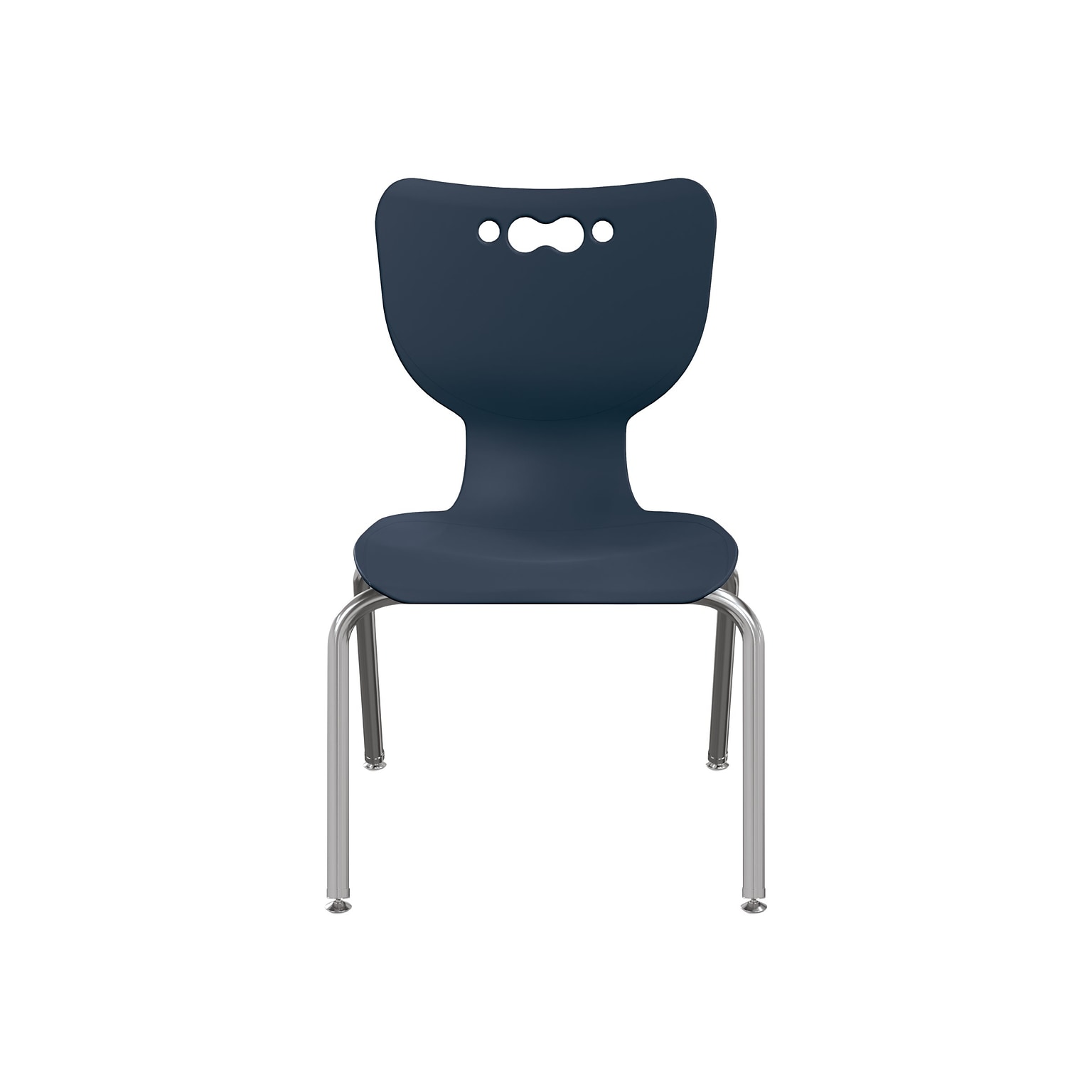 MooreCo Hierarchy 4-Leg Plastic School Chair, Midnight Navy (53318-1-NAVY-NA-CH)