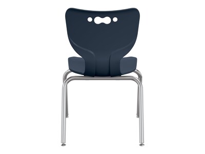 MooreCo Hierarchy 4-Leg Plastic School Chair, Midnight Navy (53318-1-NAVY-NA-CH)