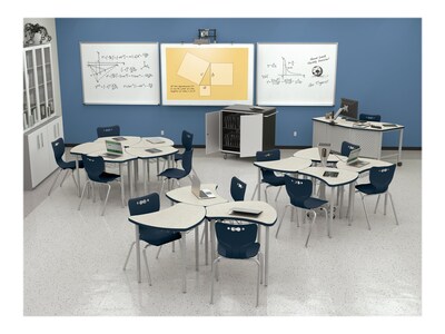 MooreCo Hierarchy 4-Leg Plastic School Chair, Midnight Navy (53318-1-NAVY-NA-CH)