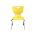 MooreCo Hierarchy 4-Leg Plastic School Chair, Yellow (53316-1-YELLOW-NA-CH)